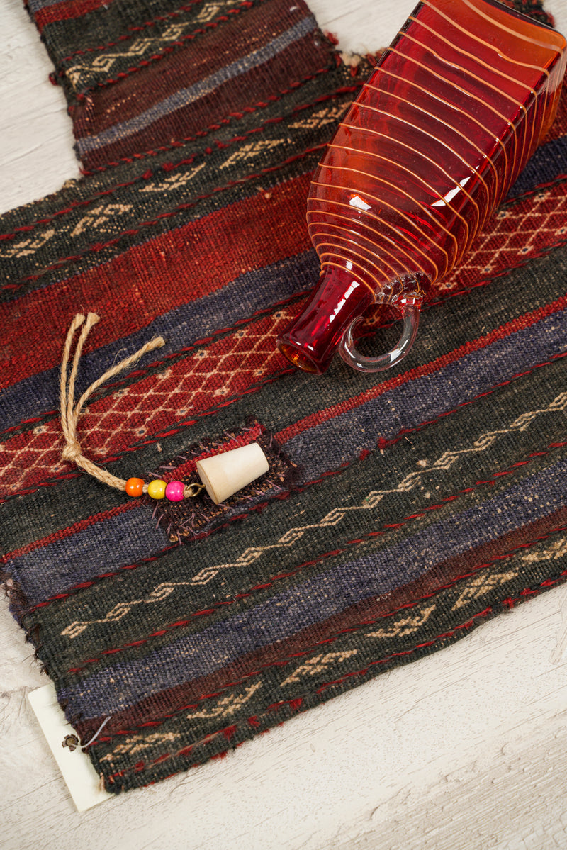 Vintage Baloch rug 1'7" x 1'4" (salt bag)