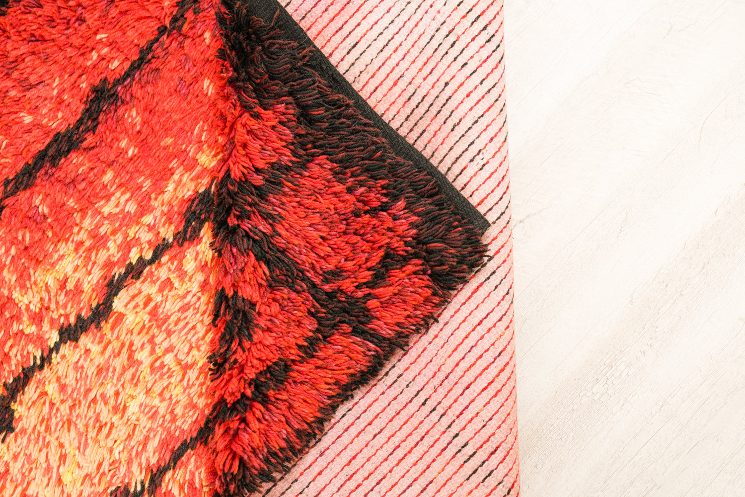 Vintage Scandinavian Rya Rug 5'3" x 3'3"