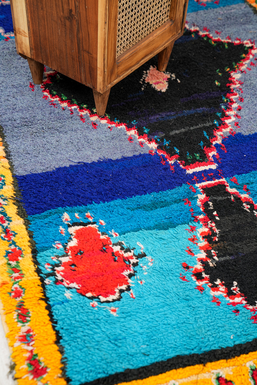 Vintage Moroccan Rag Rug 6'2" x 4'1"