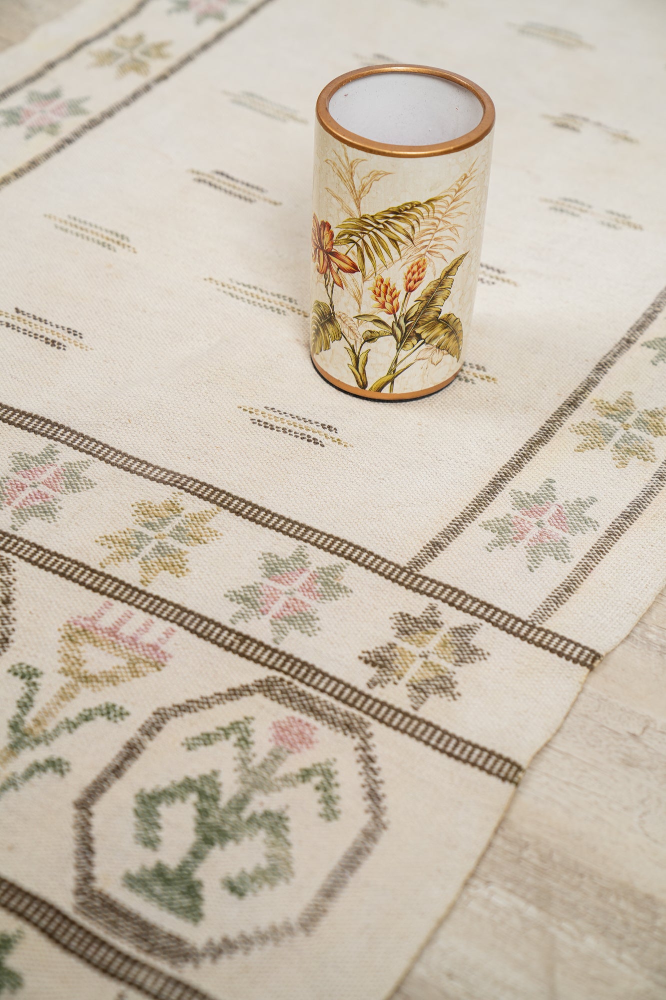 Antique Swedish textile tapestry 5'9" x 2' (Märta Måås-Fjetterströms)