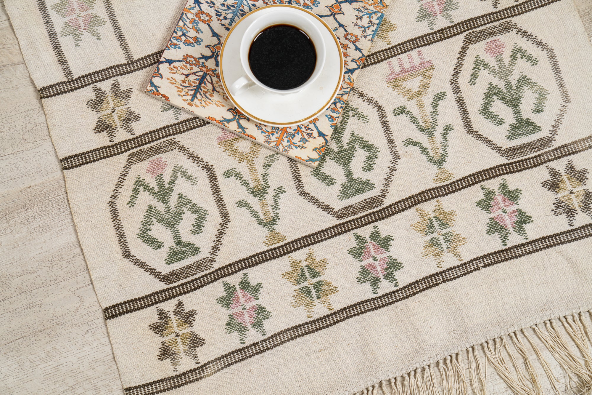 Antique Swedish textile tapestry 5'9" x 2' (Märta Måås-Fjetterströms)