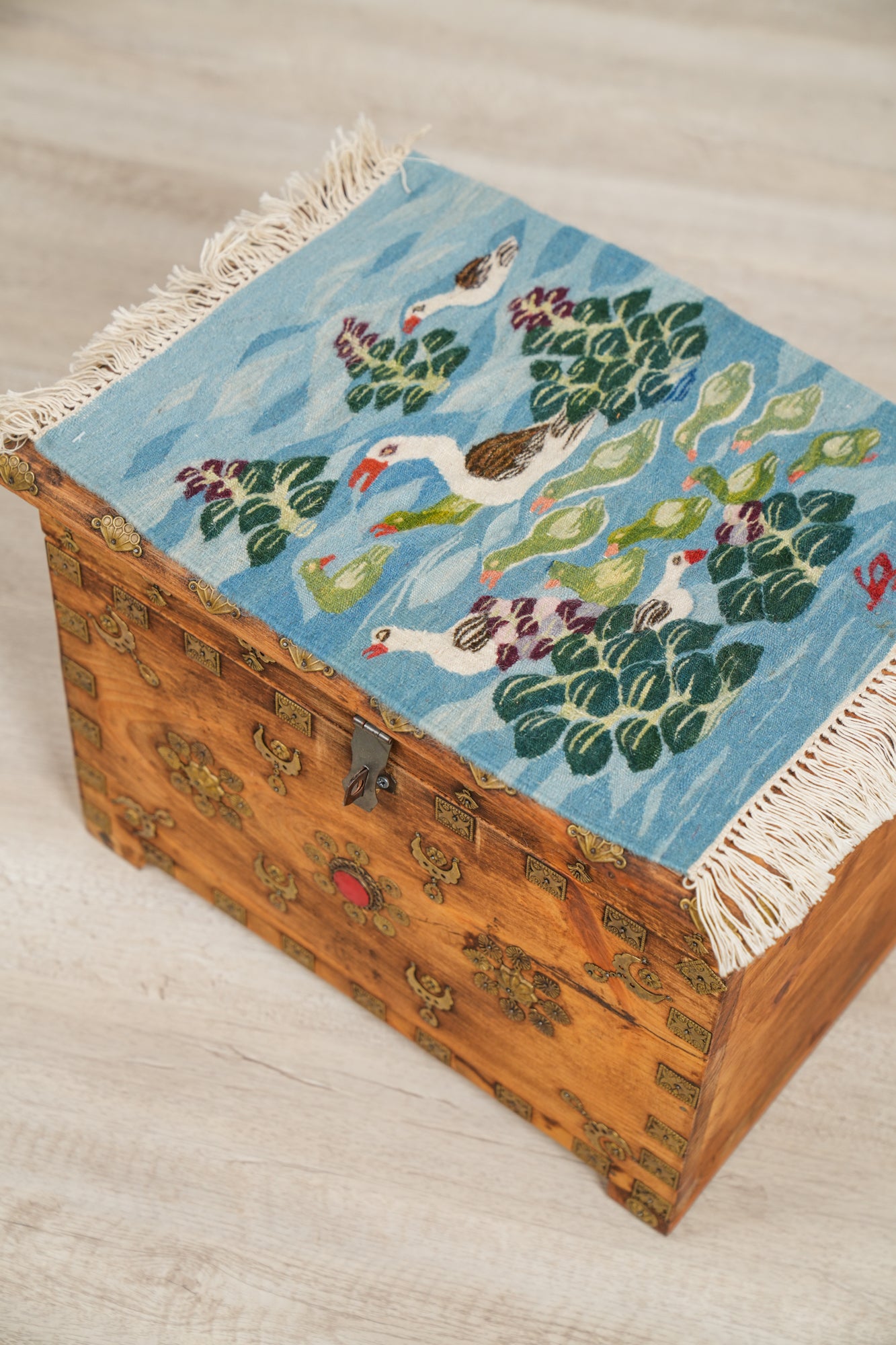 Vintage Egyptian Harrania Tapestry 1'4" x 1'1"