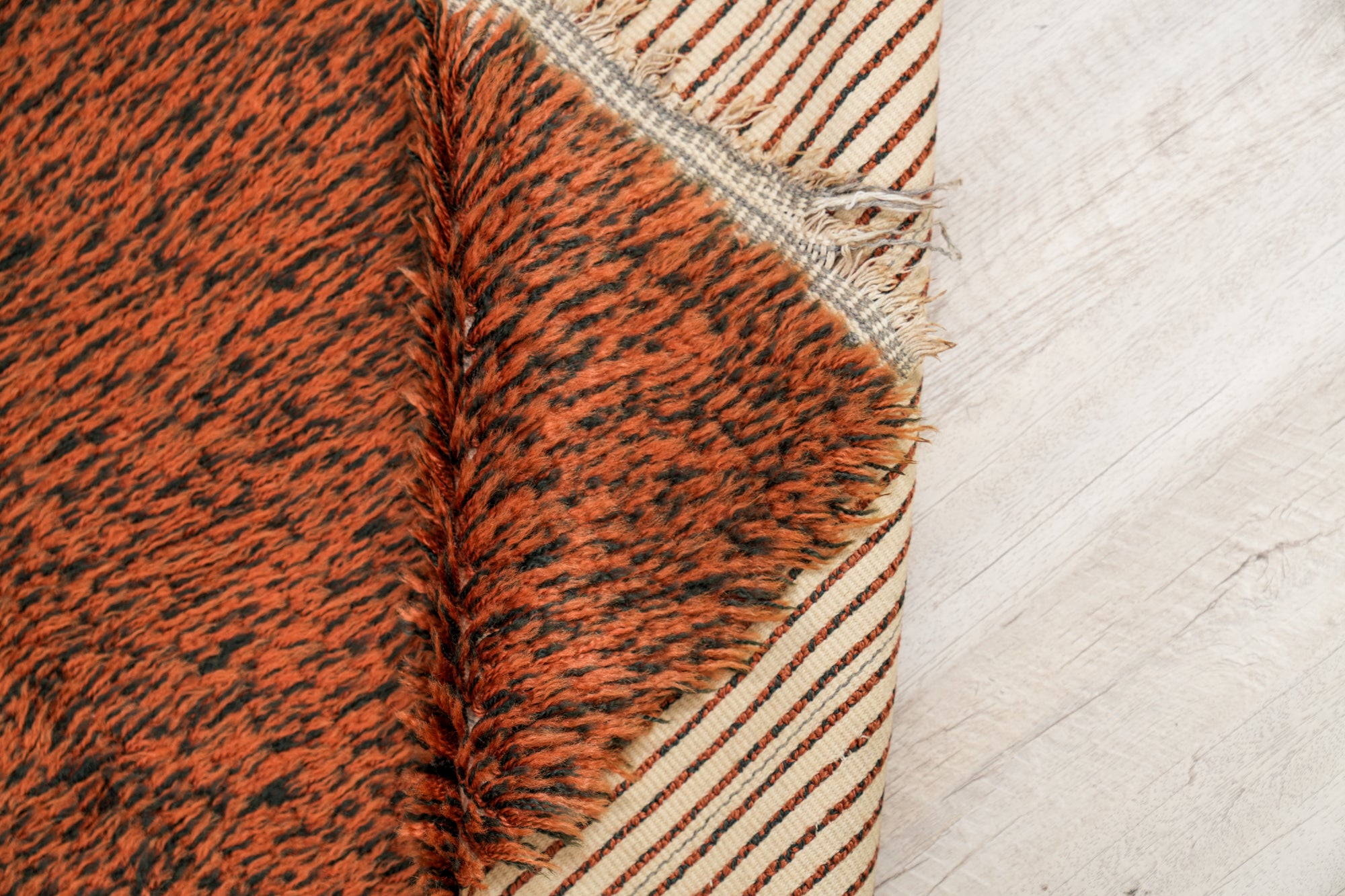 Vintage Scandinavian Rya Rug 4'9" x 2'10"