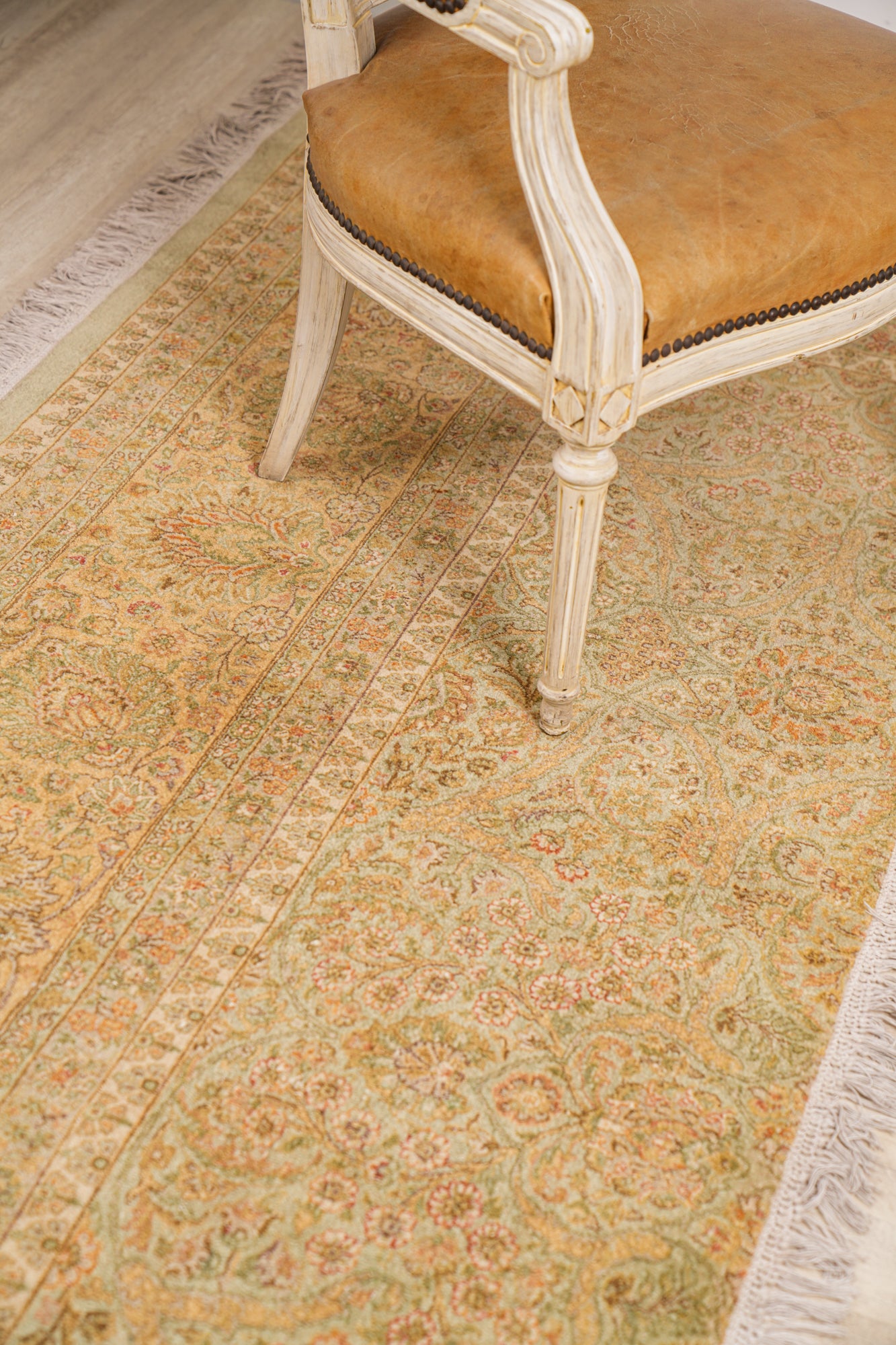 Vintage Pakistani Hallway Rug 12' x 3'5" (fragment)