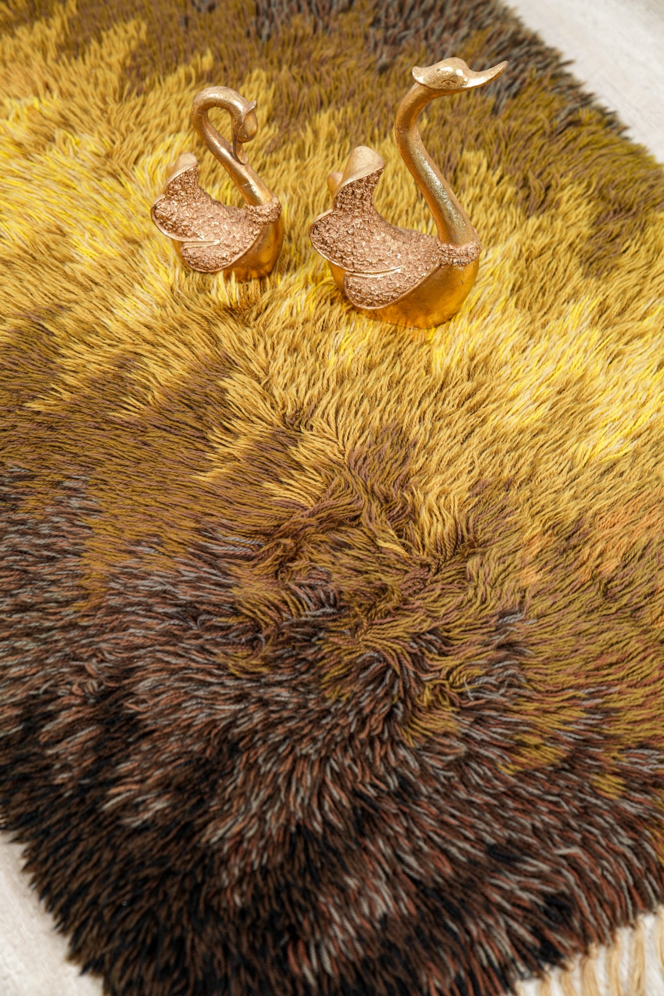 Vintage Scandinavian Rya Rug  4'2" x 2'6"