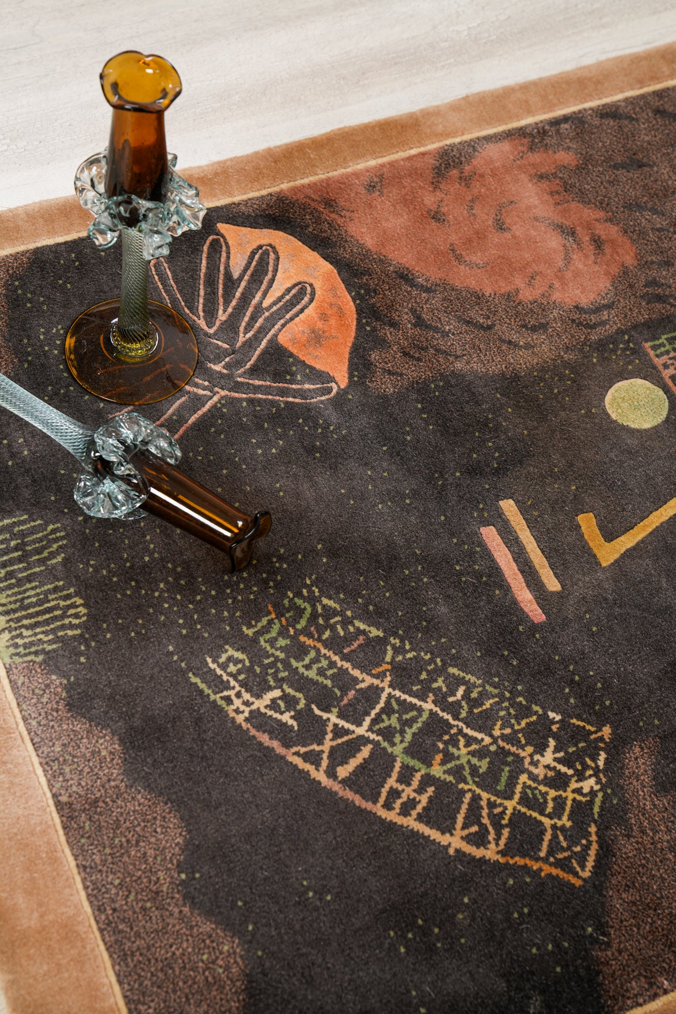 Vintage Oriental Rug 3' x 2'5" (paul klee)