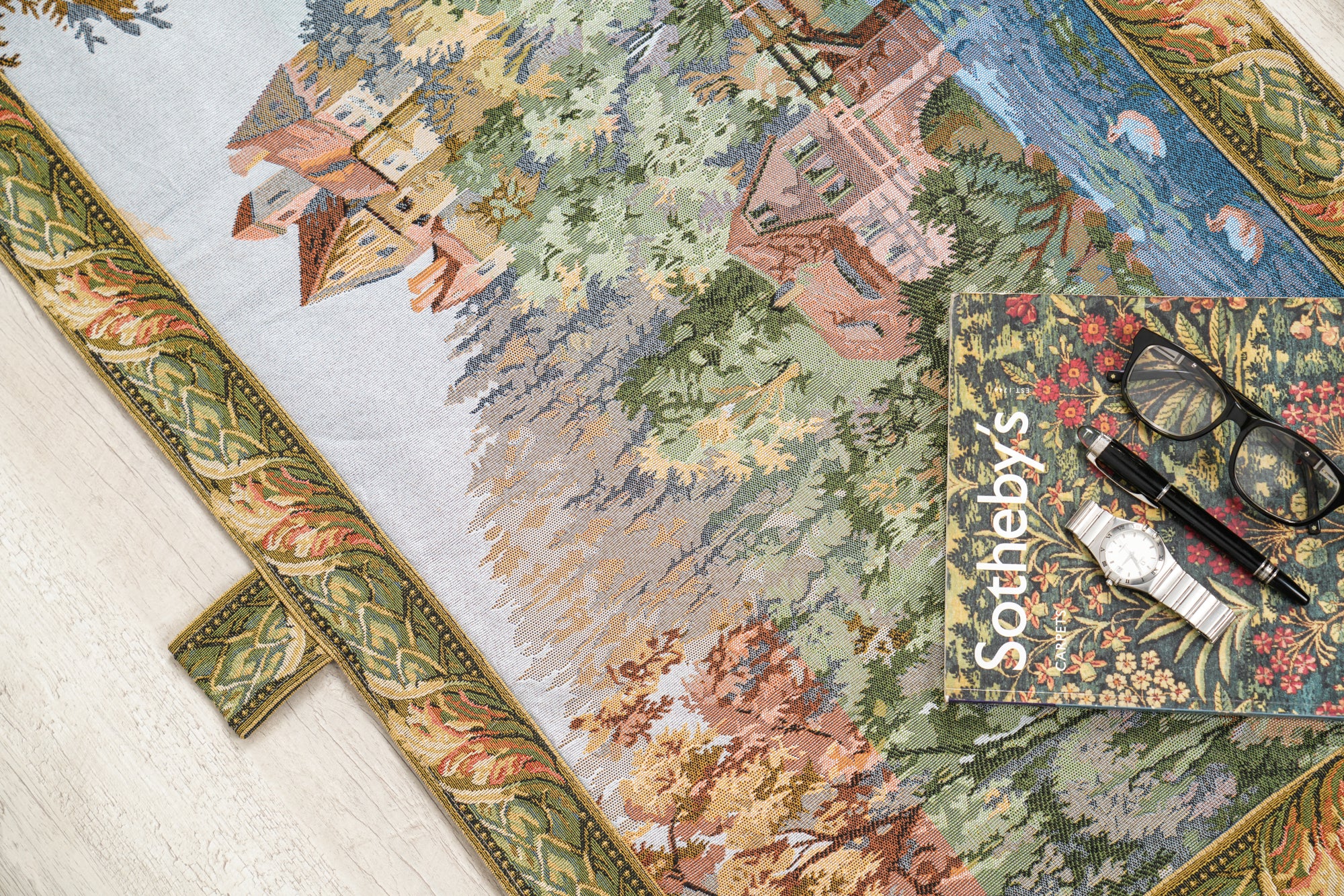 Vintage EUROPEAN LOOM Tapestry 4' X 2'4" (THE MANOR)