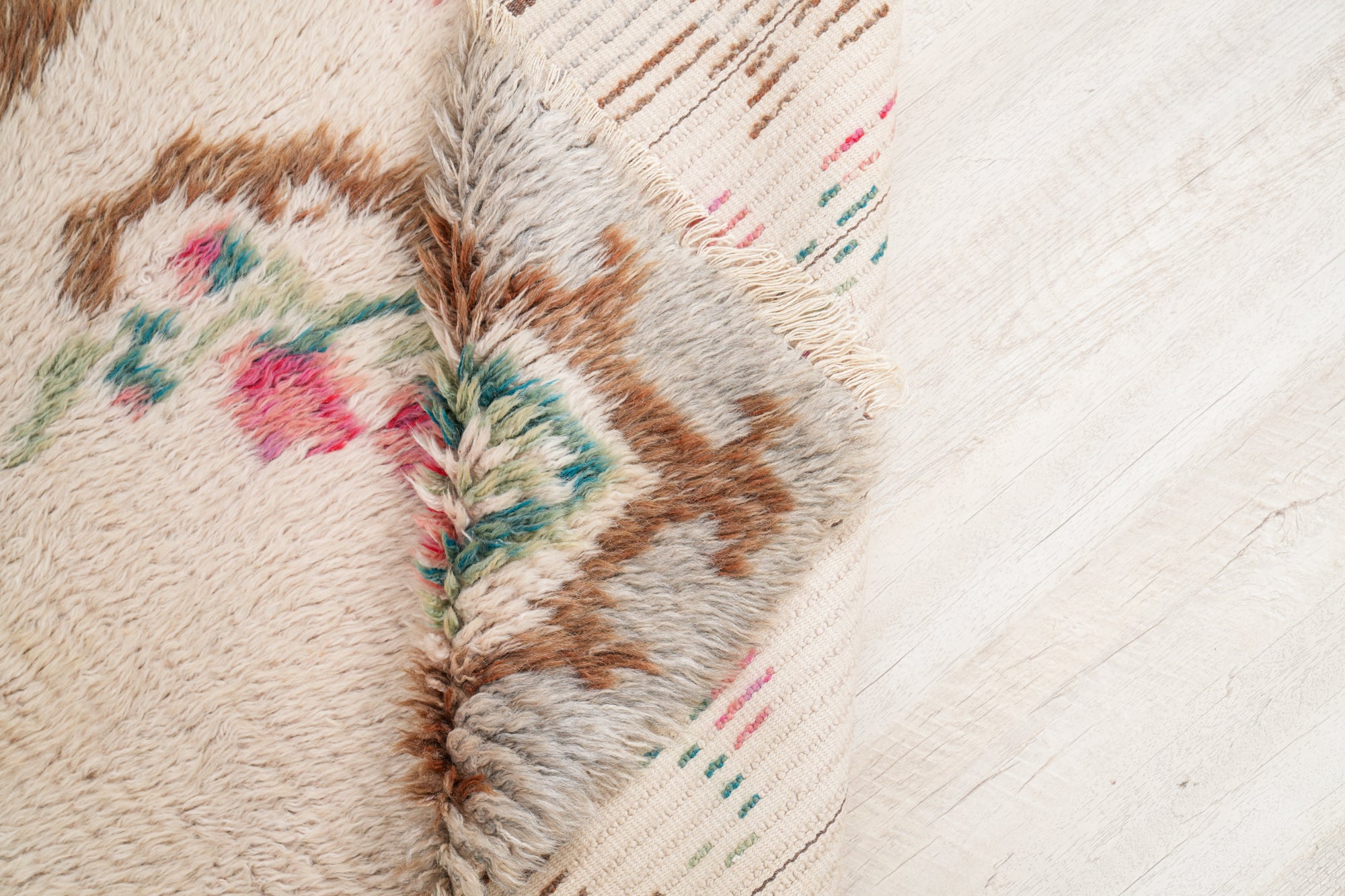 Vintage Scandinavian Rya Rug 4'7" x 3'