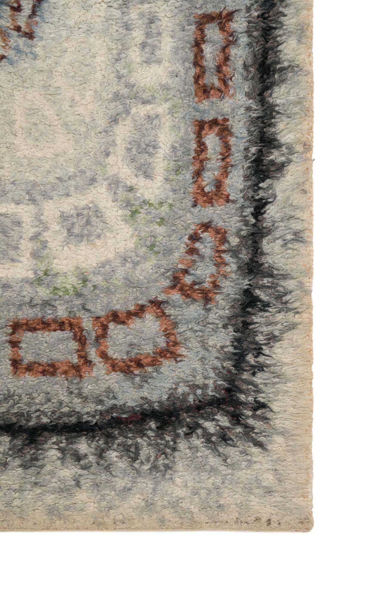 Vintage Scandinavian Rya Loom Rug 4' x 2'2"