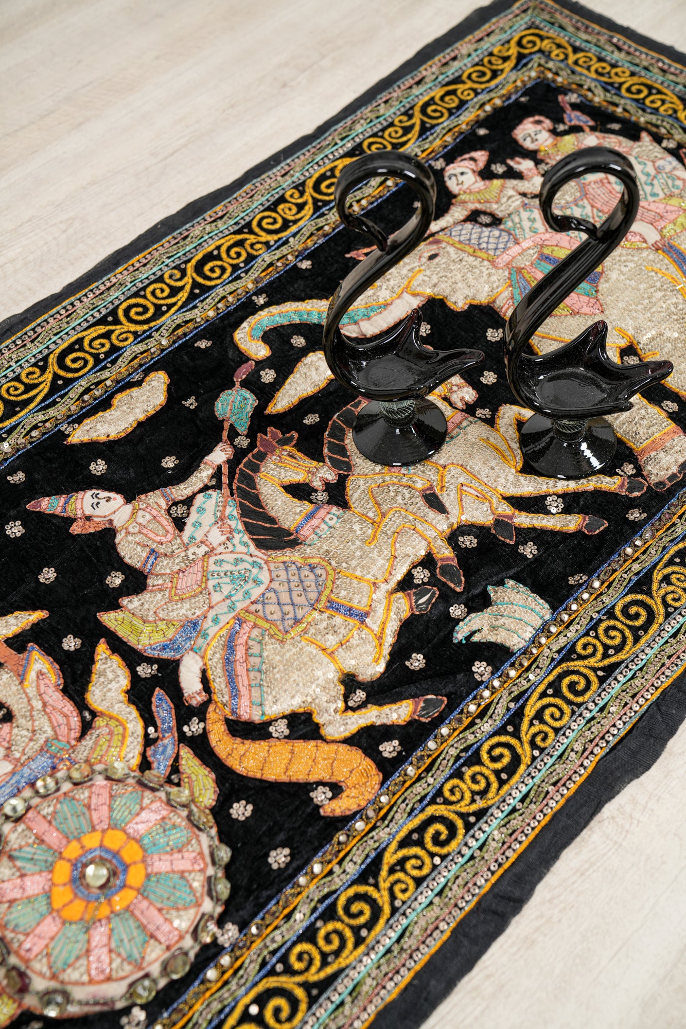Vintage kalaga Tapestry 4'6" x 2'4" (royal cart)