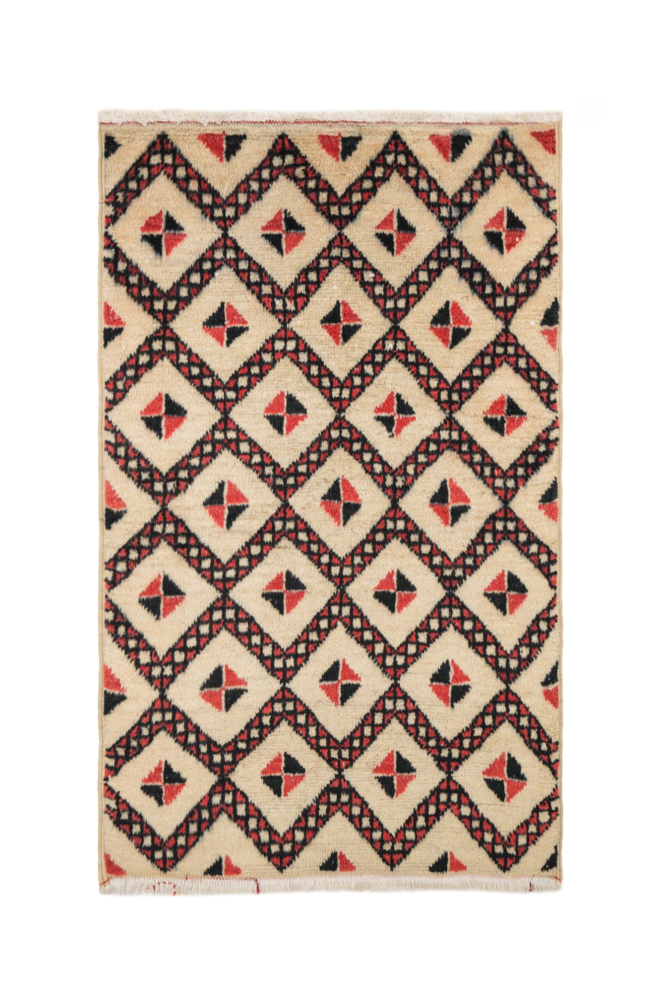 Vintage Tunisian Contemporary Rug 4'5" x 2'9"