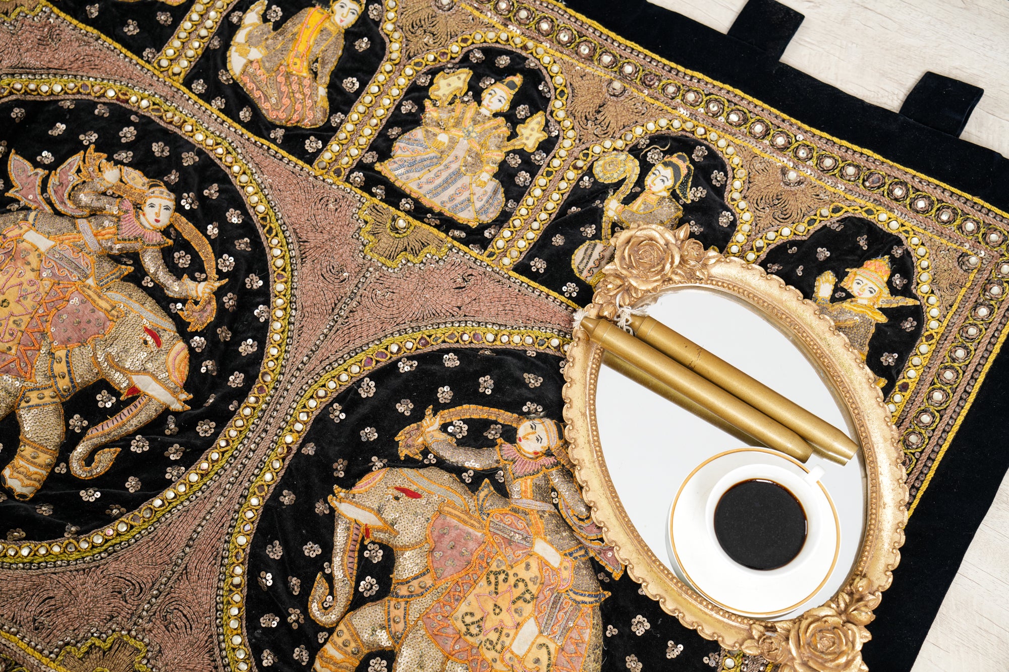 Vintage Kalaga elephant Tapestry 3'6" x 2'10"