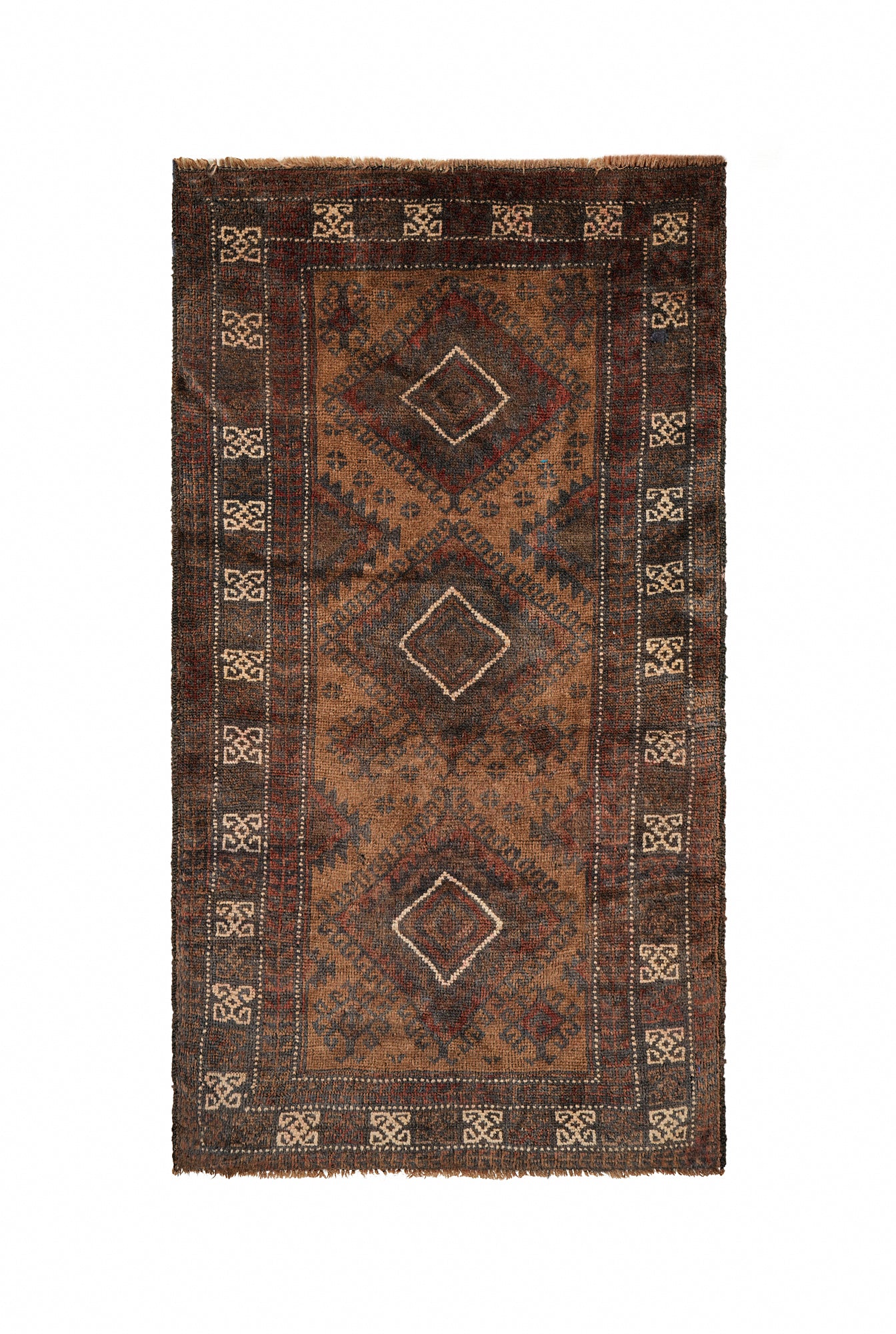 Vintage Baloch Tribal Rug 4'8" x 2'8"