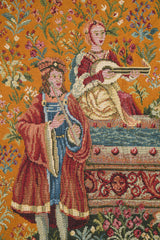 Vintage EUROPEAN LOOM Tapestry 2'2" X 2'2" (LICORNE A LA FONTAINE)