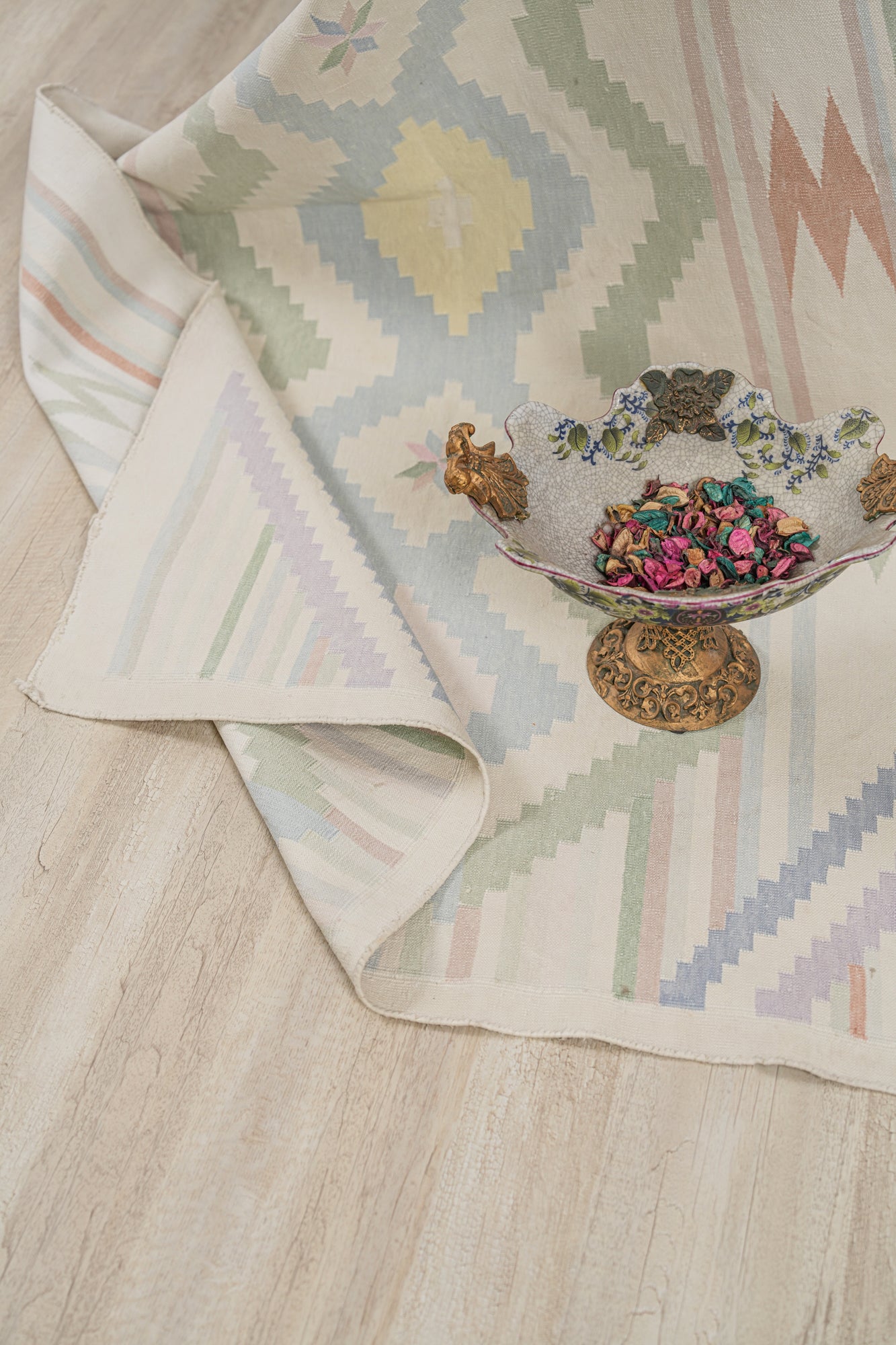 Vintage Indian Dhurrie 5'1"x 4'
