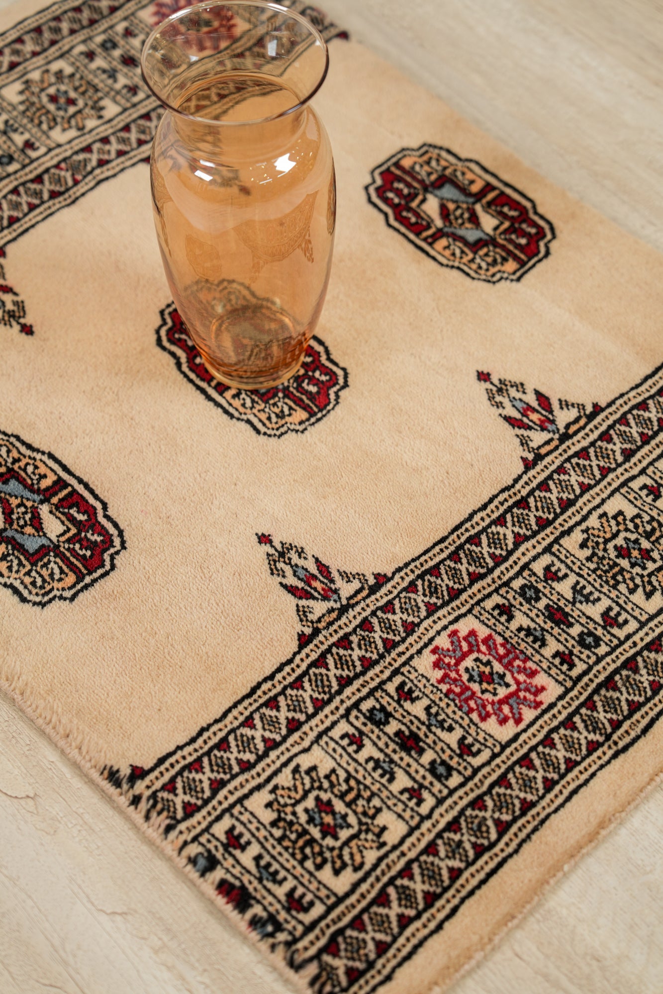 Vintage Bokhara Fragment Rug 2'7" x 1'9"