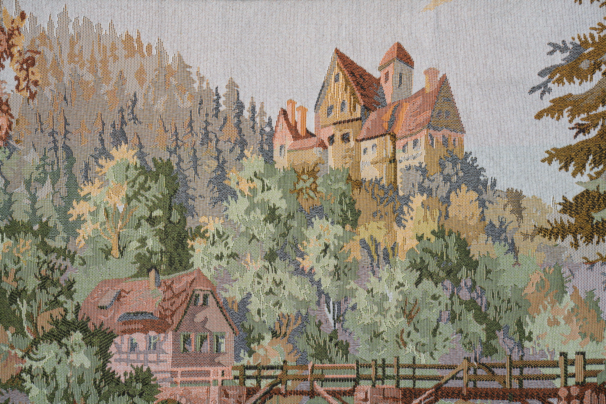 Vintage EUROPEAN LOOM Tapestry 4' X 2'4" (THE MANOR)