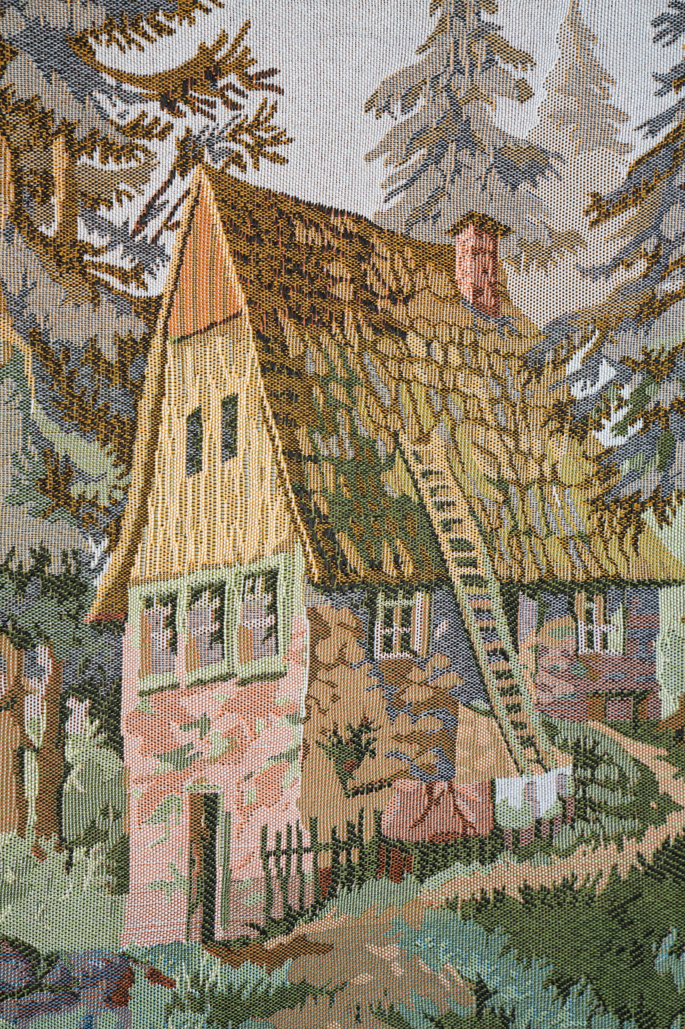 Vintage EUROPEAN LOOM Tapestry 4' X 2'4" (THE MANOR)