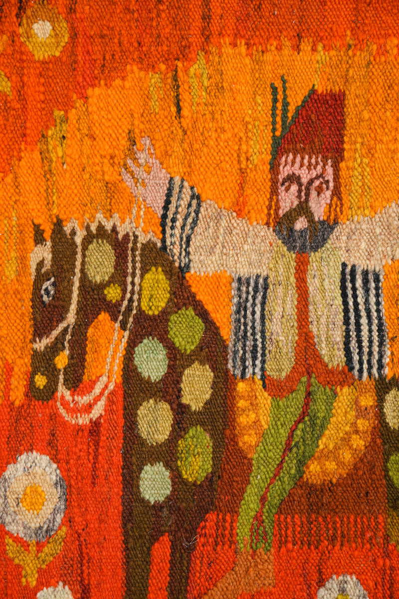Vintage Polish Tapestry 2'4" x 2'2"