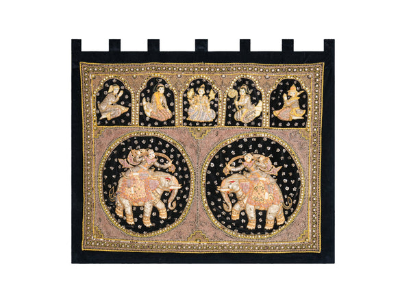 Vintage Kalaga elephant Tapestry 3'6" x 2'10"