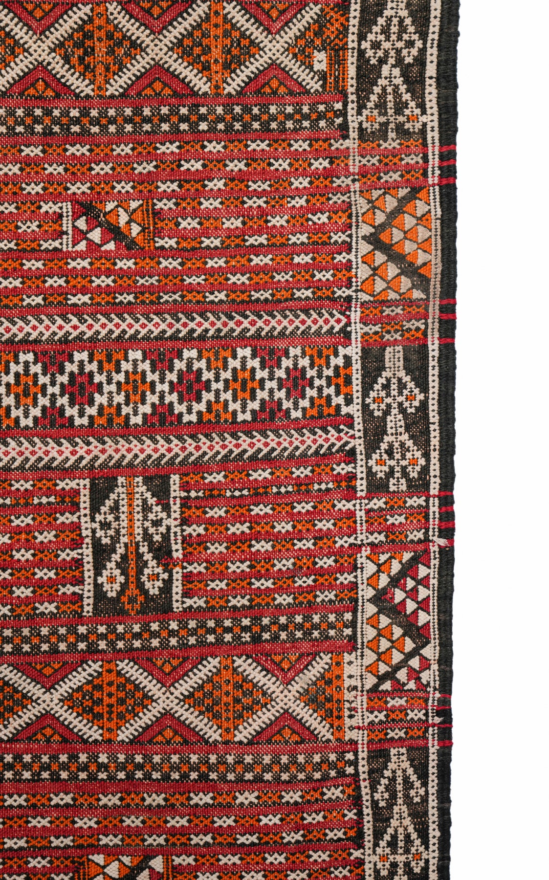 Vintage Moroccan Berber hallway kilim 7'3" x 2'3"