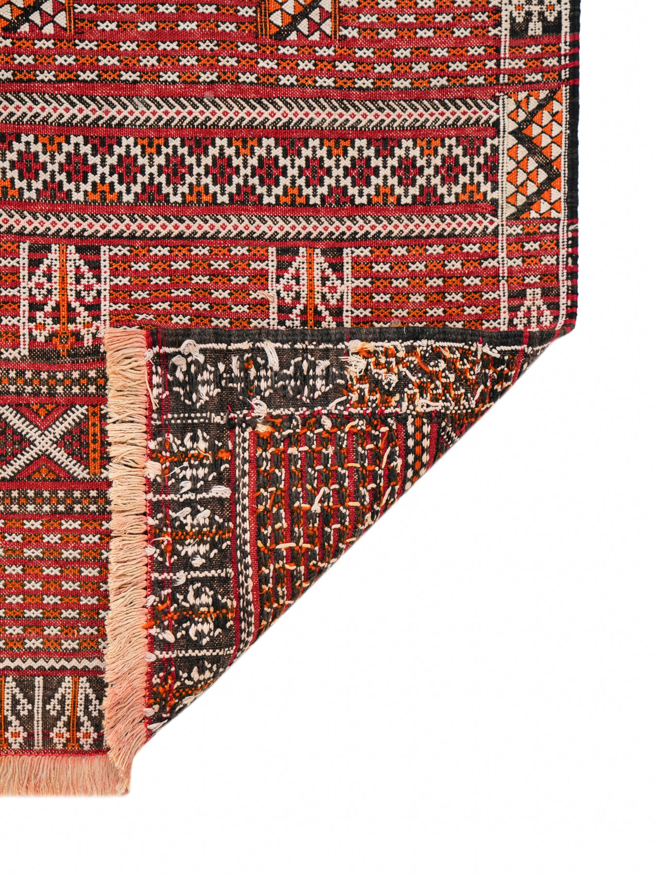 Vintage Moroccan Berber hallway kilim 7'3" x 2'3"