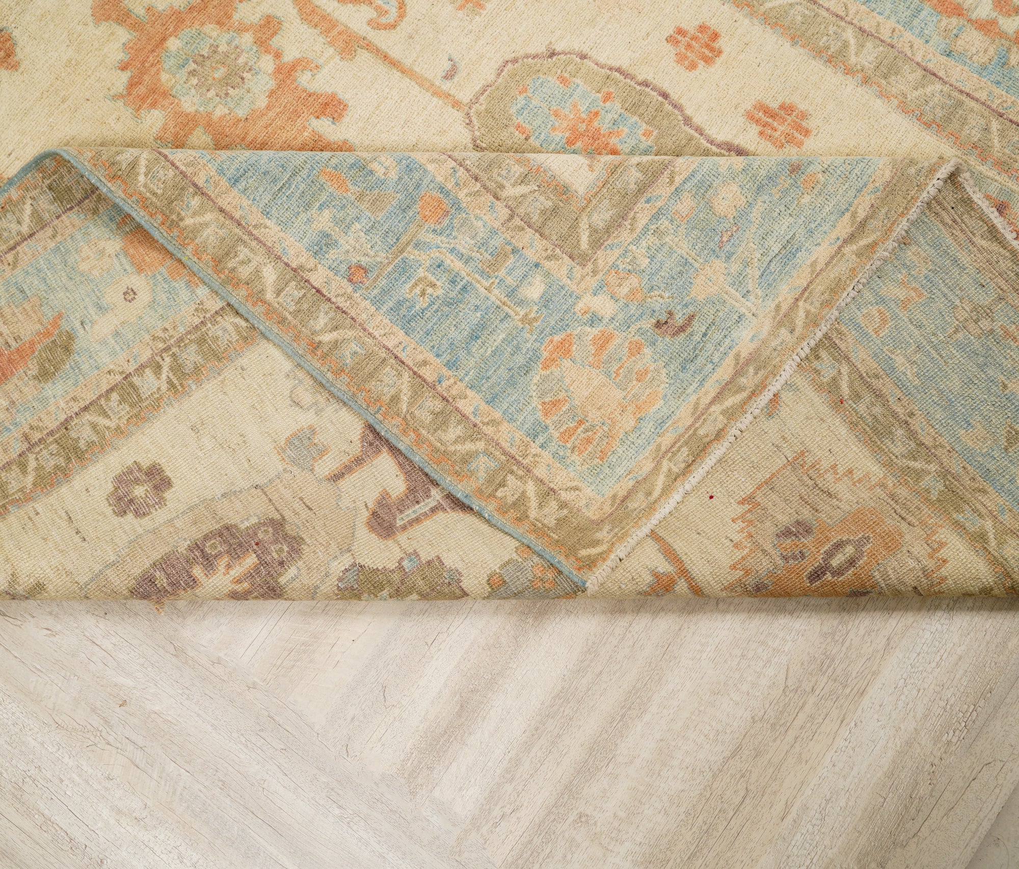 Modern Afghan Oushak Rug 8'6" x 6'
