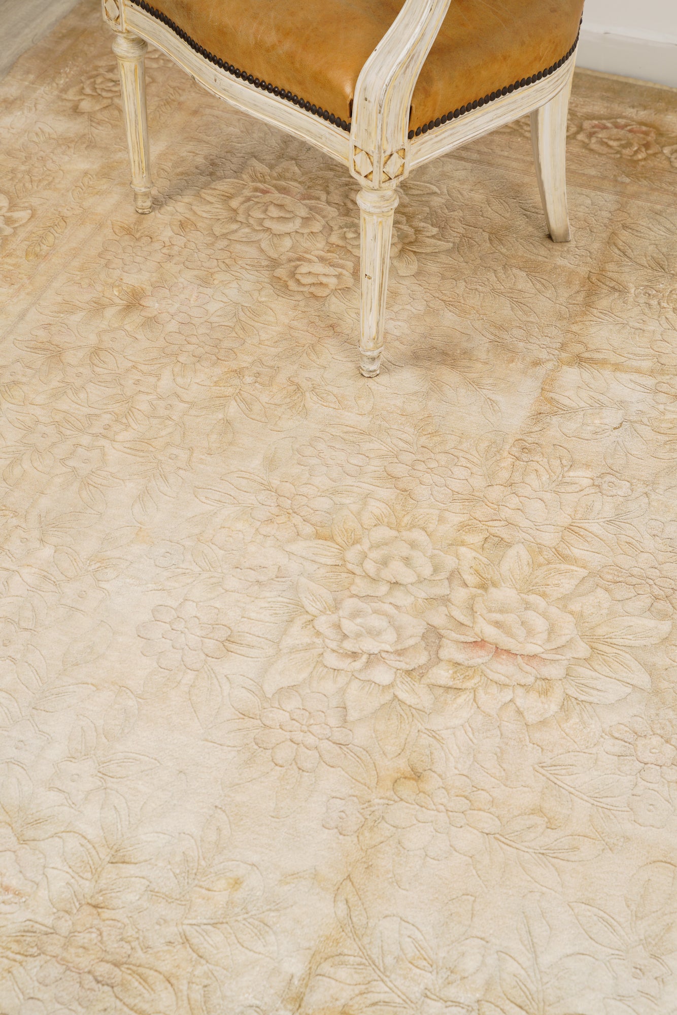 Vintage Chinese Floral Rug 9'8" x 7'9"