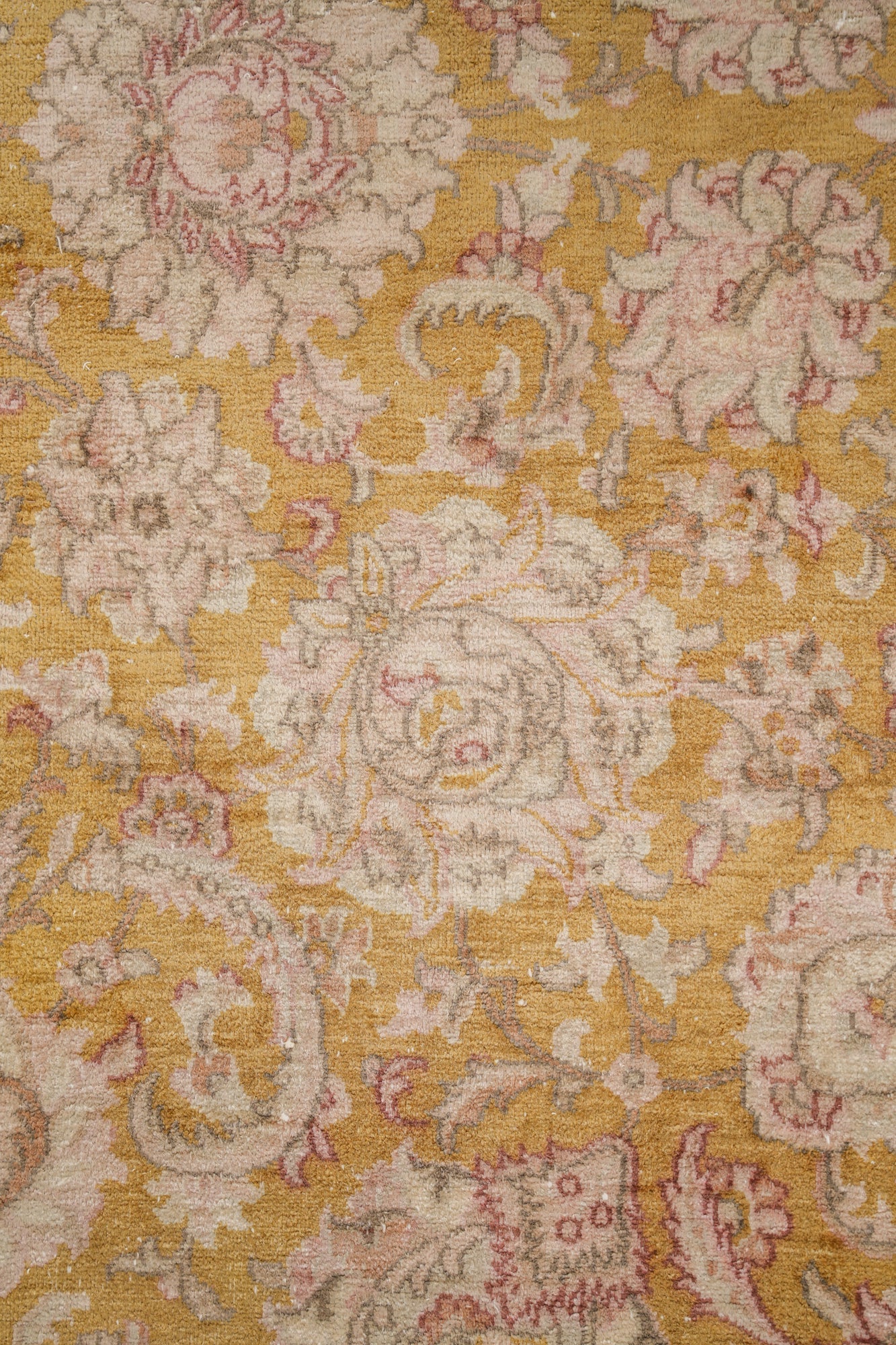 Vintage Kashmiri Floral Silk RUG 11' X 8'