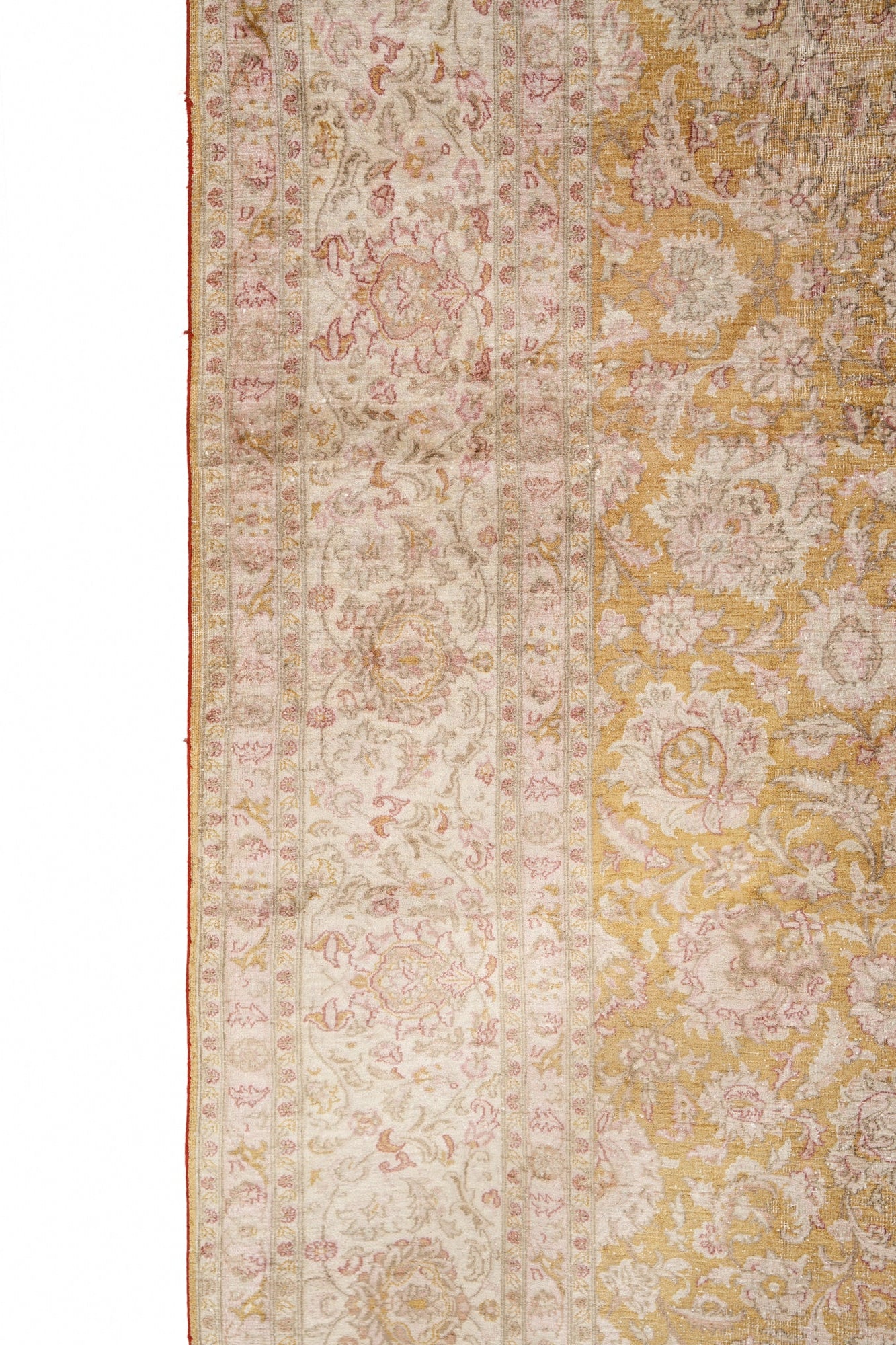 Vintage Kashmiri Floral Silk RUG 11' X 8'