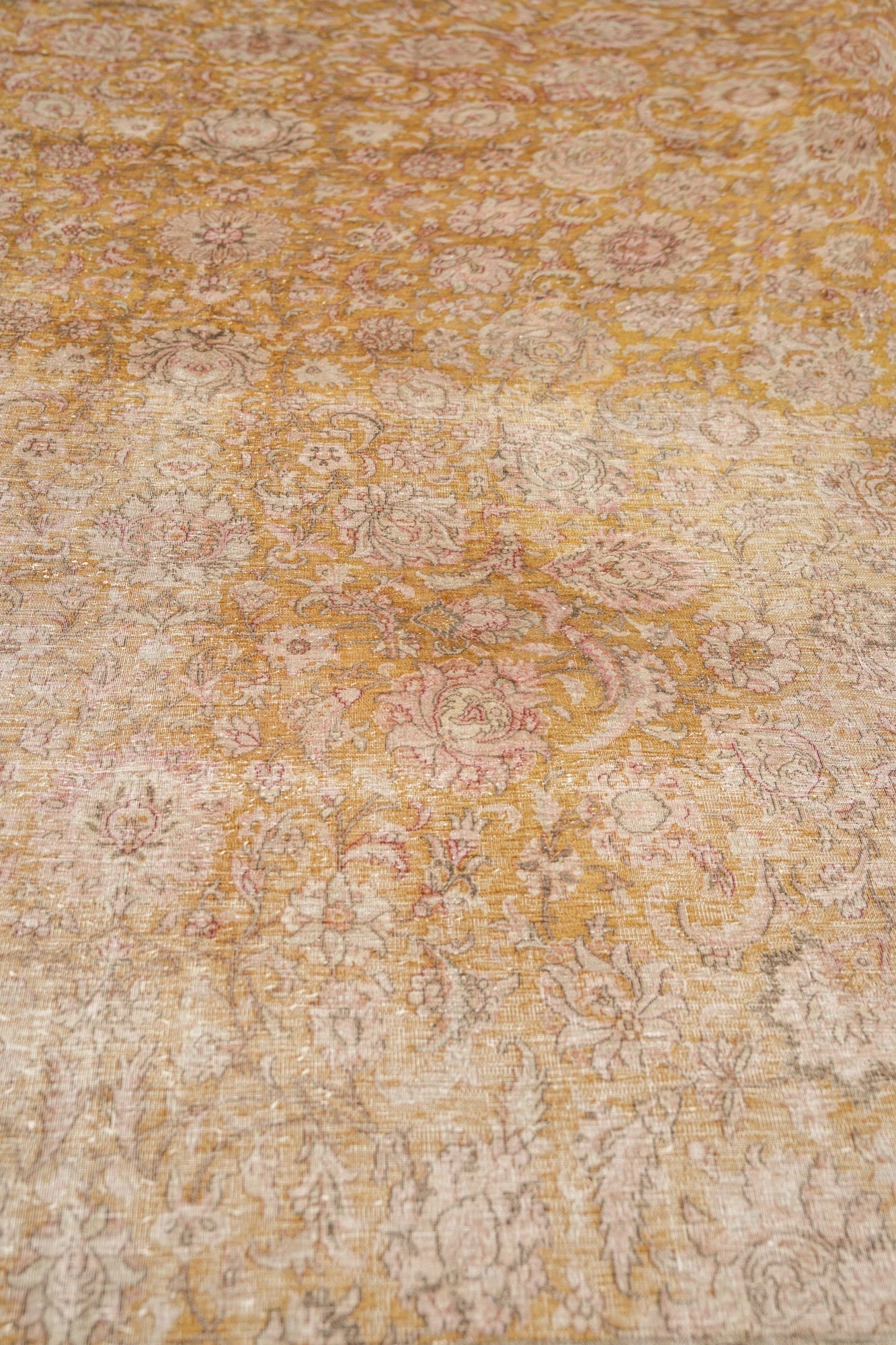 Vintage Kashmiri Floral Silk RUG 11' X 8'