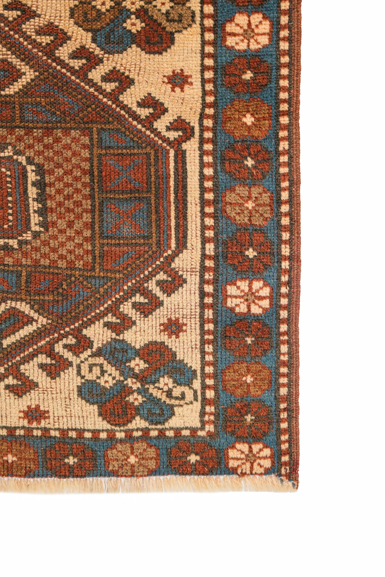Antique Caucasian Kazak Rug 4'2" x 2'9"