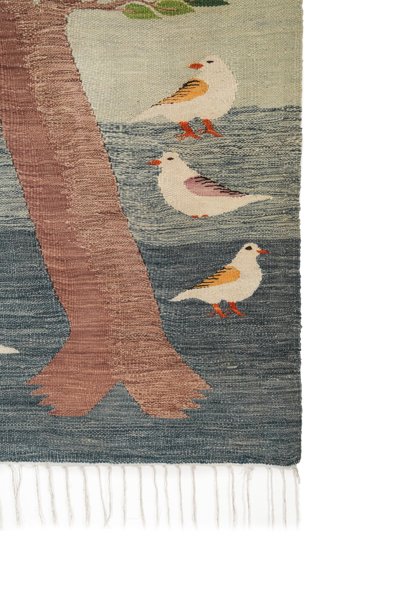 Vintage Egyptian Naturalist Tapestry 5' x 2'10"