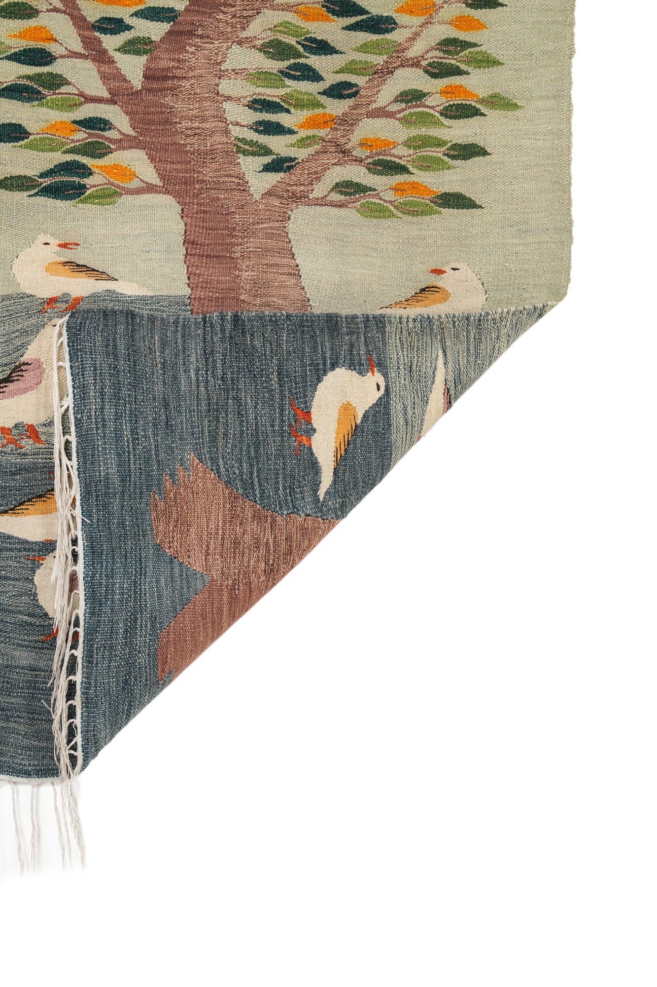 Vintage Egyptian Naturalist Tapestry 5' x 2'10"