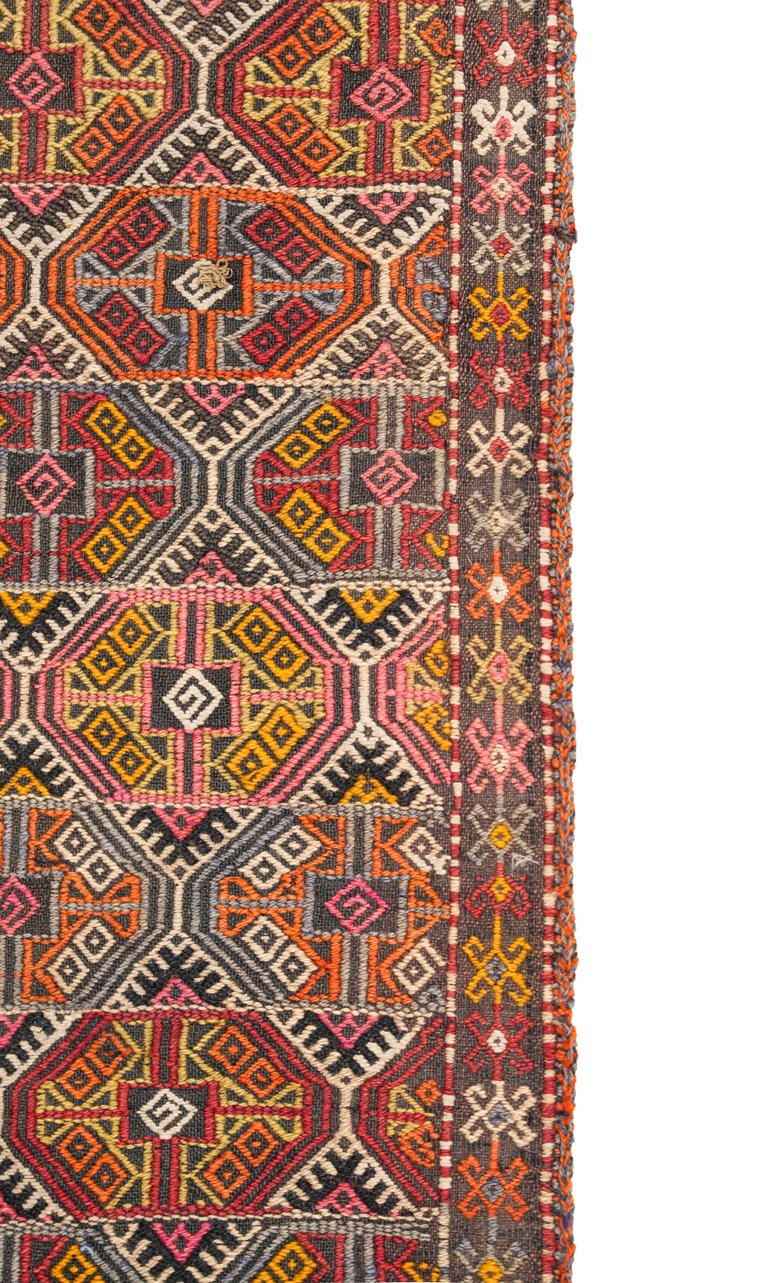 Antique Anatolian Verneh textile 4'10" X 3'8"