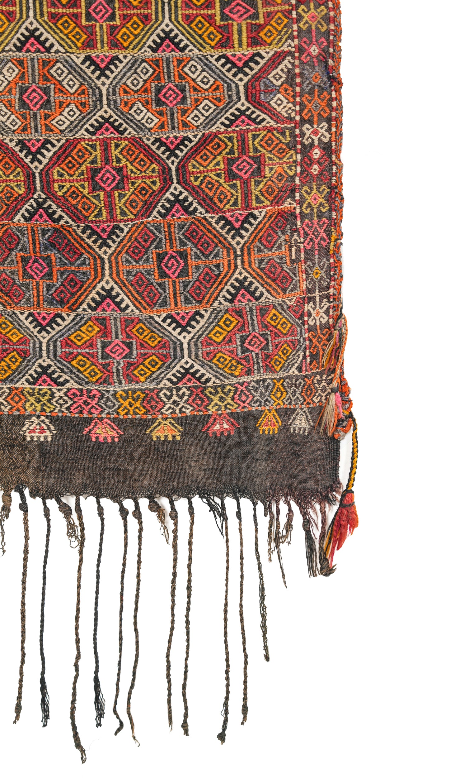 Antique Anatolian Verneh textile 4'10" X 3'8"