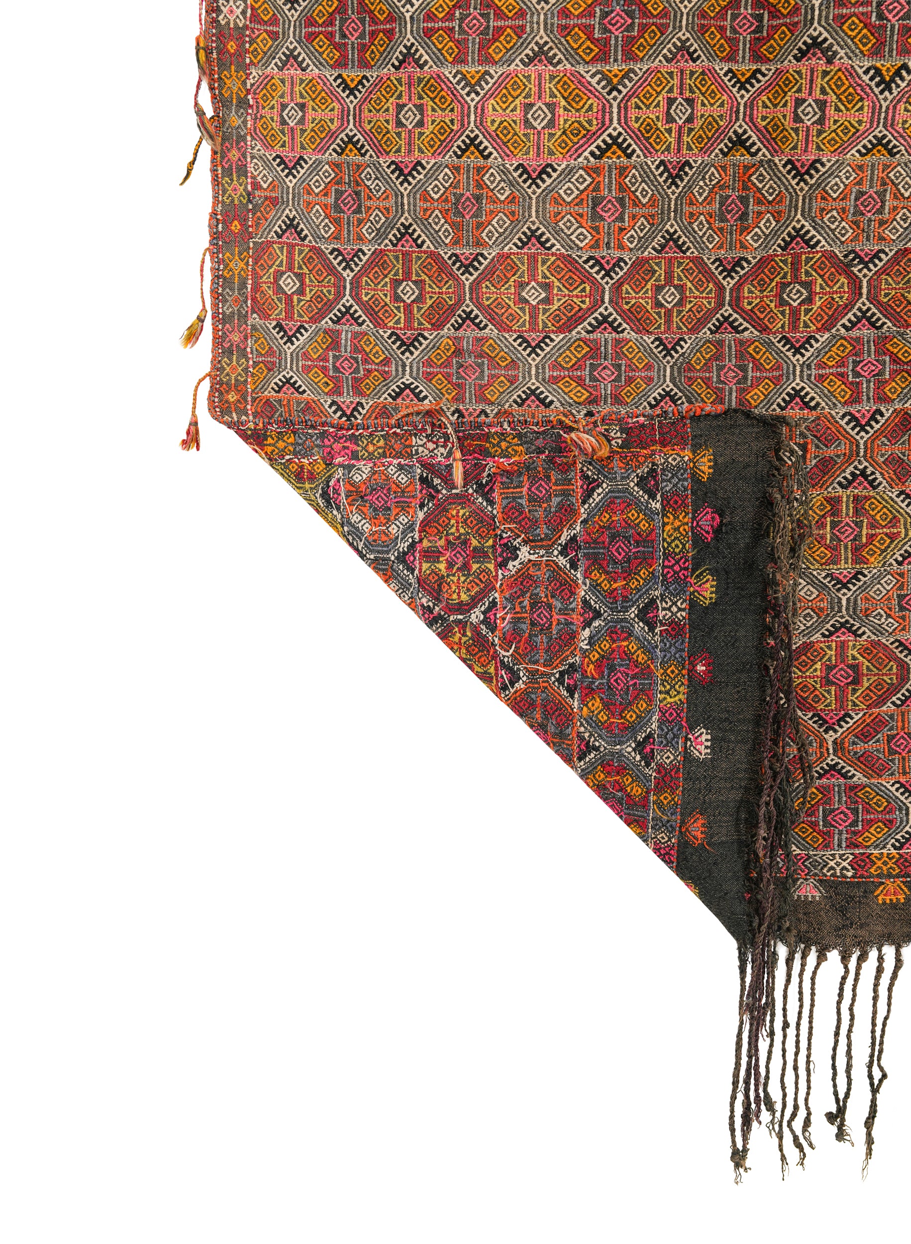 Antique Anatolian Verneh textile 4'10" X 3'8"