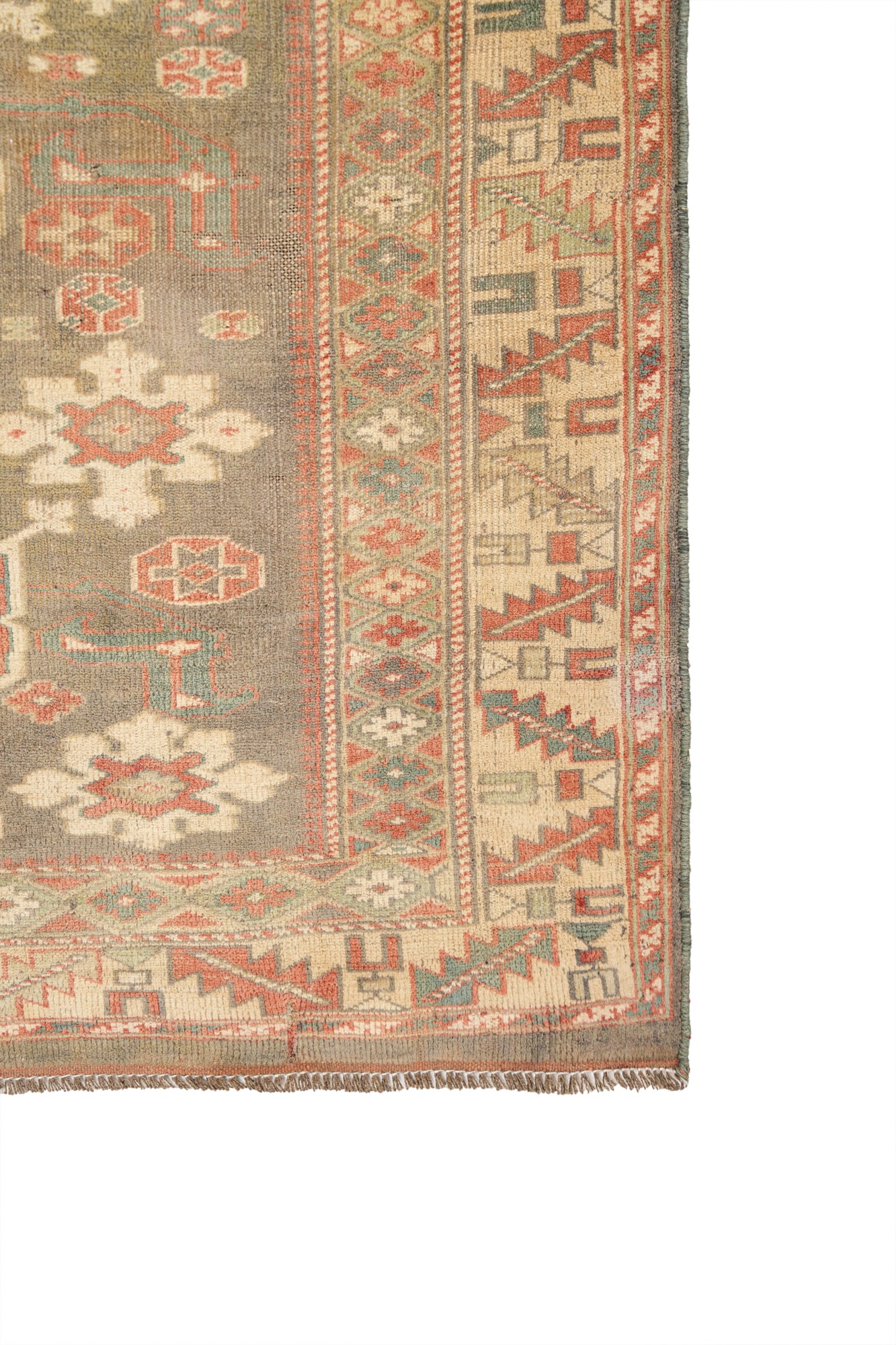 Vintage Kashmiri Rug 4'2" x 4'
