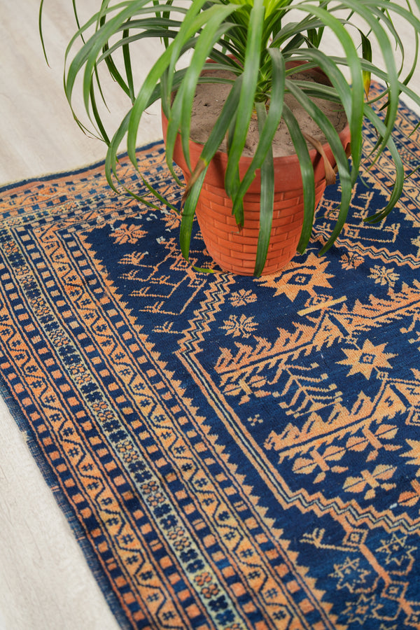 Vintage Anatolian Tribal Rug 4'8" x 3'6"