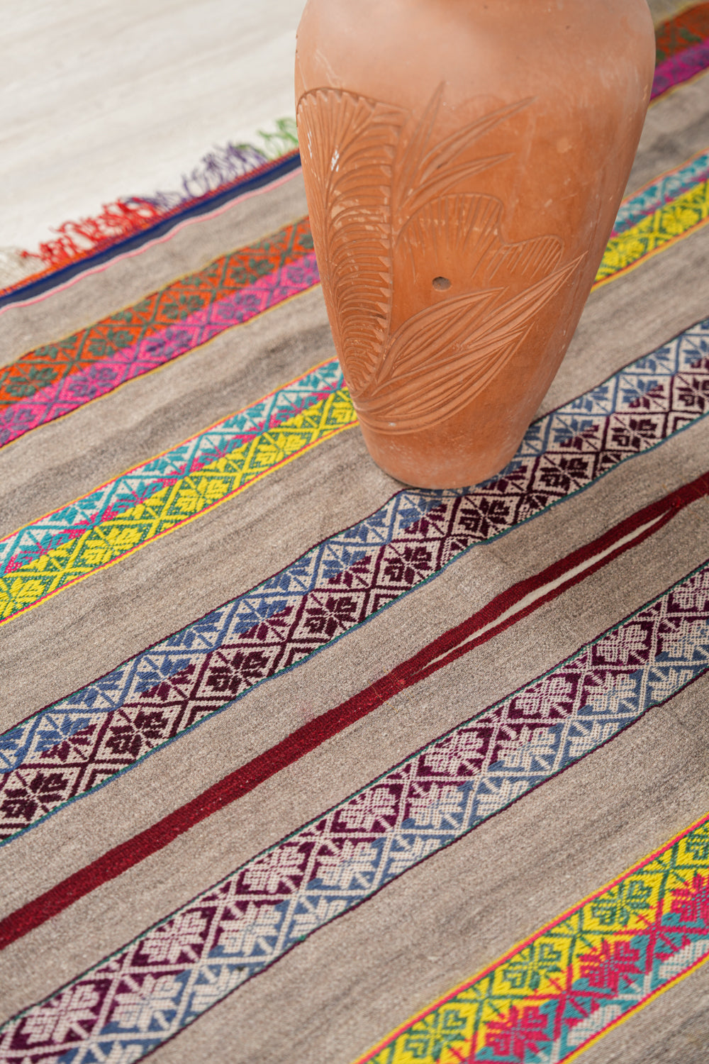 Vintage South American Poncho TEXTILE 5'6" x 3'10"