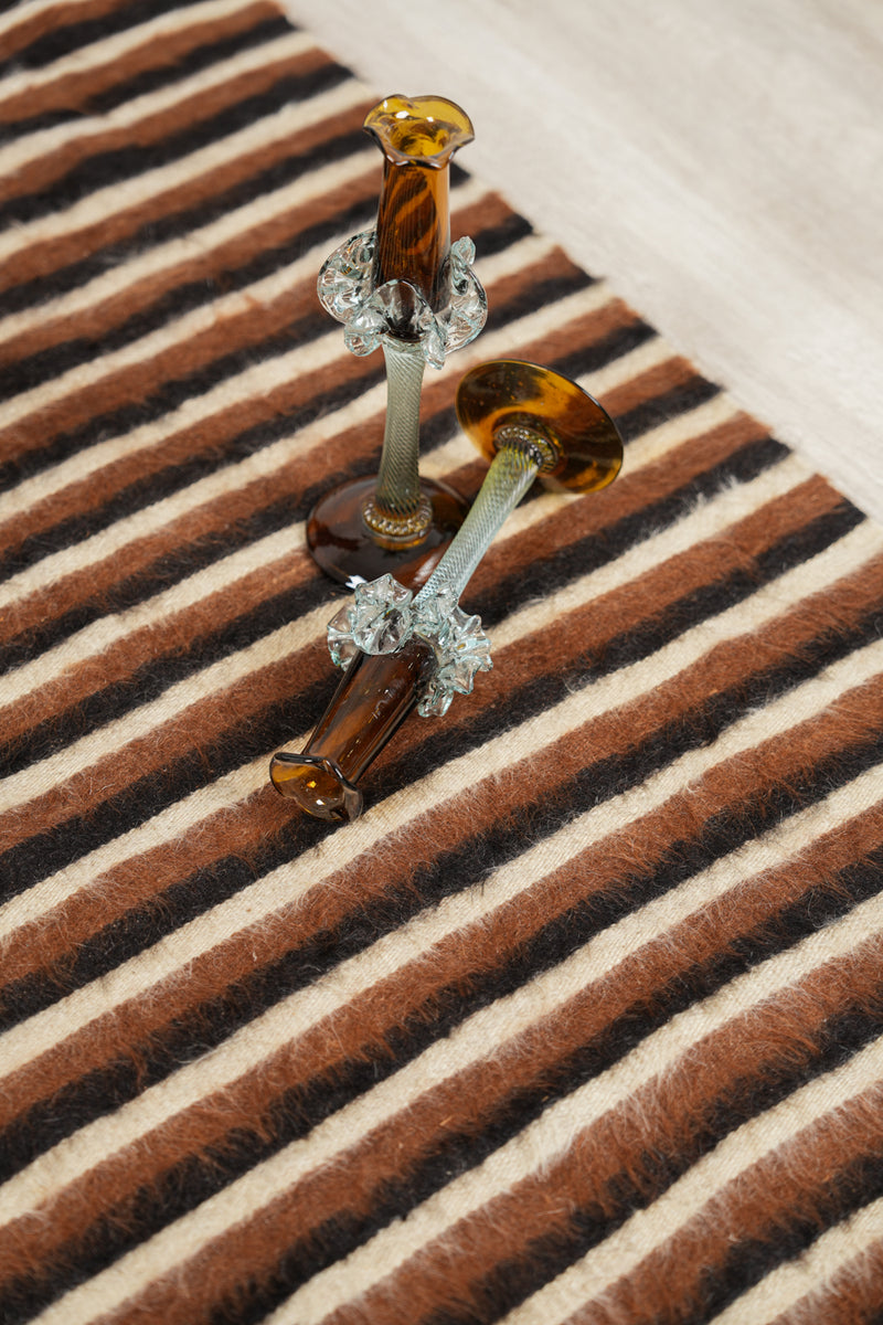 Vintage Turkish mohair rug 4' x 2'8"