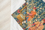 Vintage European Medieval Jacuard Tapestry 2'4" x 2'2"