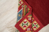 Vintage Scandinavian Skane Folk Textile 3'2" x 1'6"
