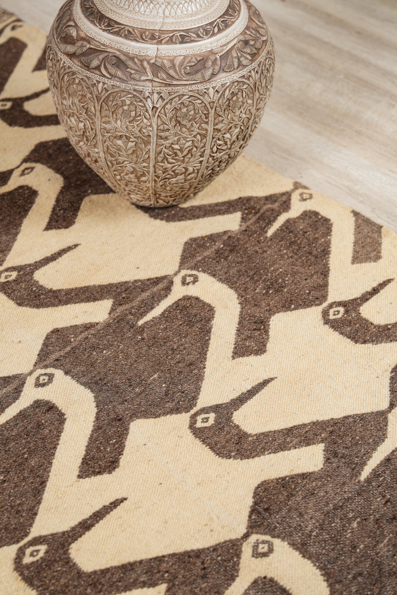 Vintage Scandinavian Bird Tapestry 5' x 3'10" (MC ESCHER STYLE)
