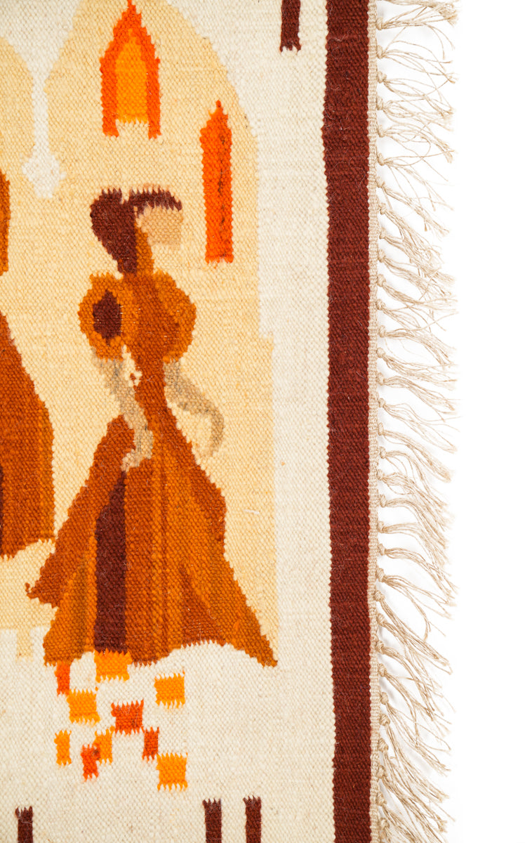 Vintage Polish Tapestry Kilim 2'8" x 2'6"
