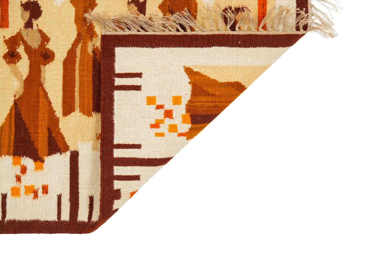 Vintage Polish Tapestry Kilim 2'8" x 2'6"