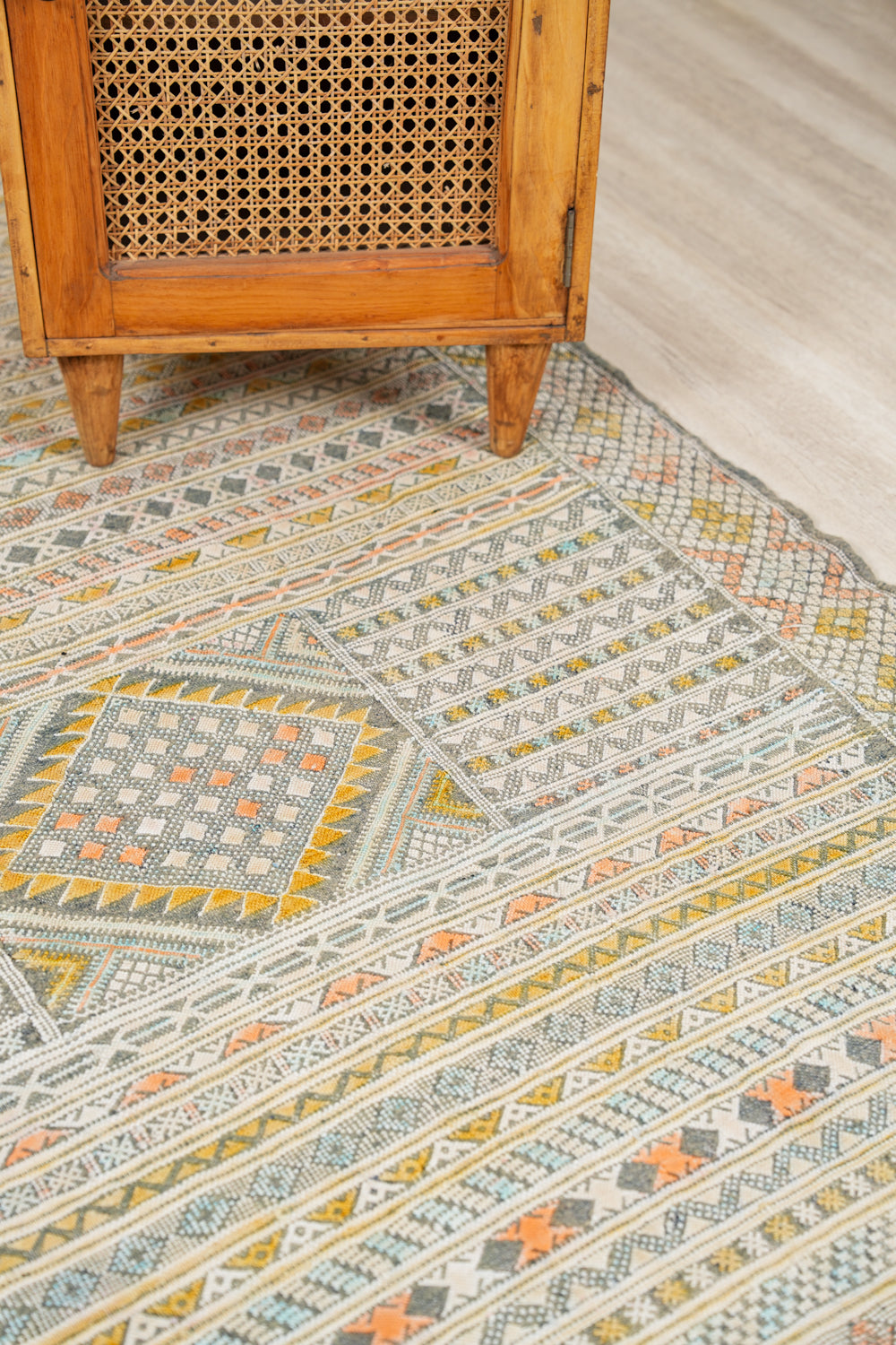 Vintage Moroccan Tribal Kilim 7'6" x 3'9"