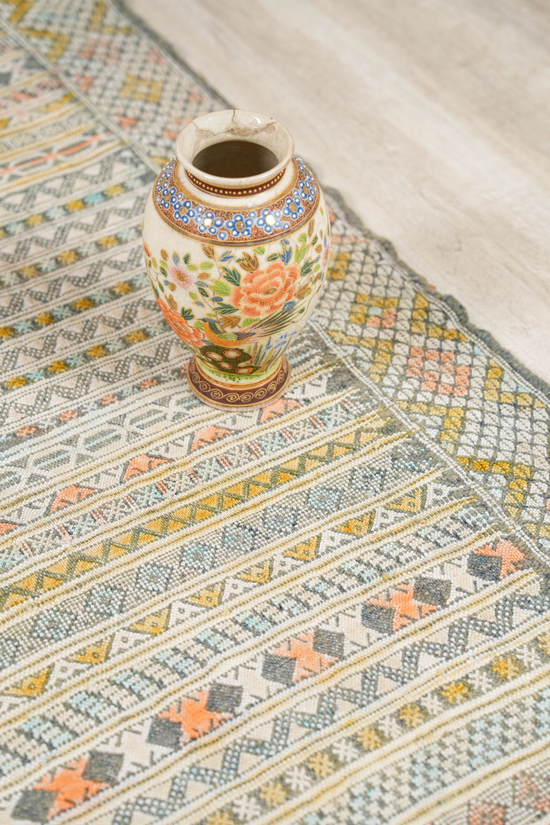 Vintage Moroccan Tribal Kilim 7'6" x 3'9"