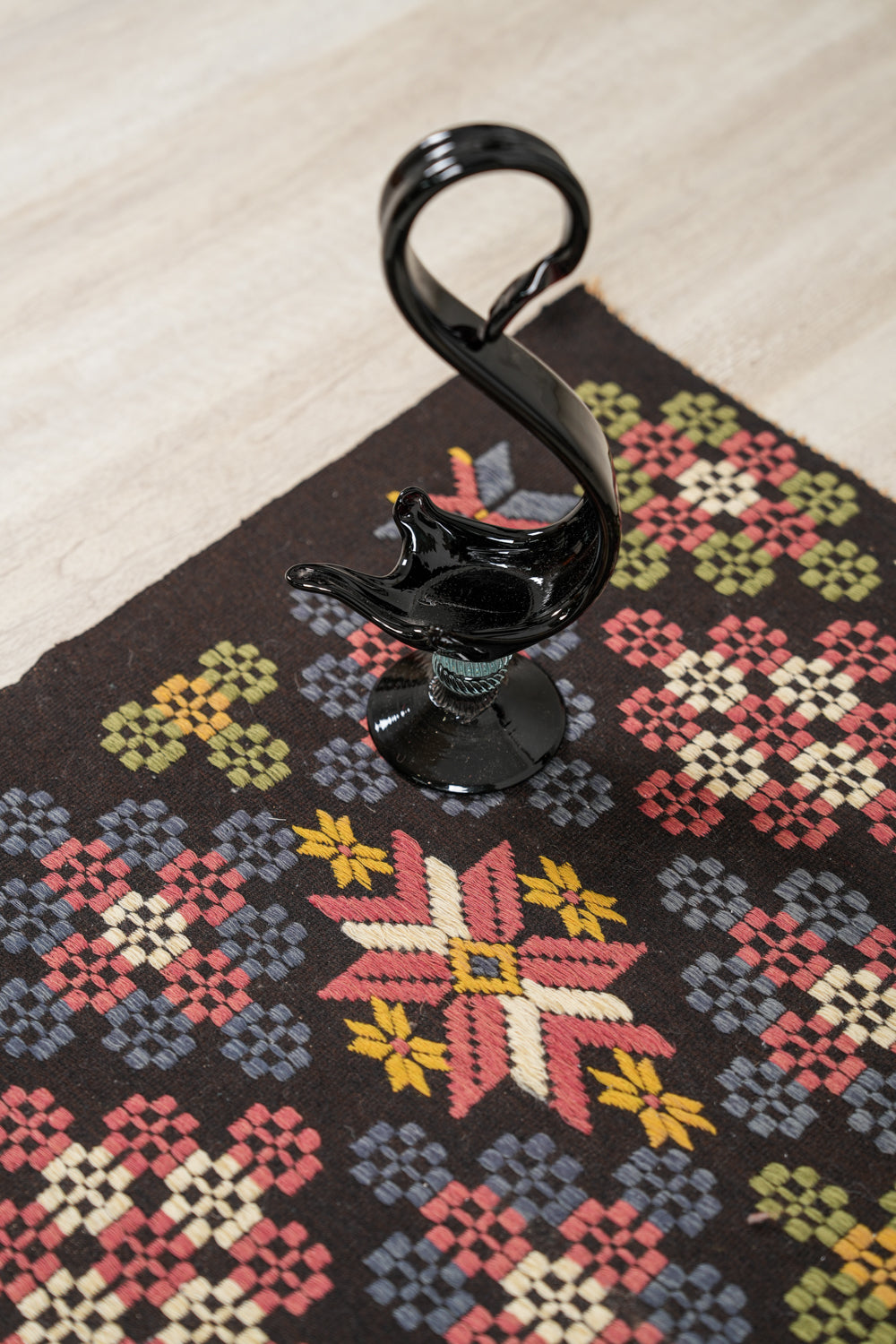 Antique Scandinavian Embroidery Textile 2'2" x 1'8"