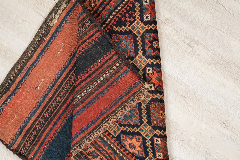Antique Baloch Bag face Rug 2'4" x 2'3"